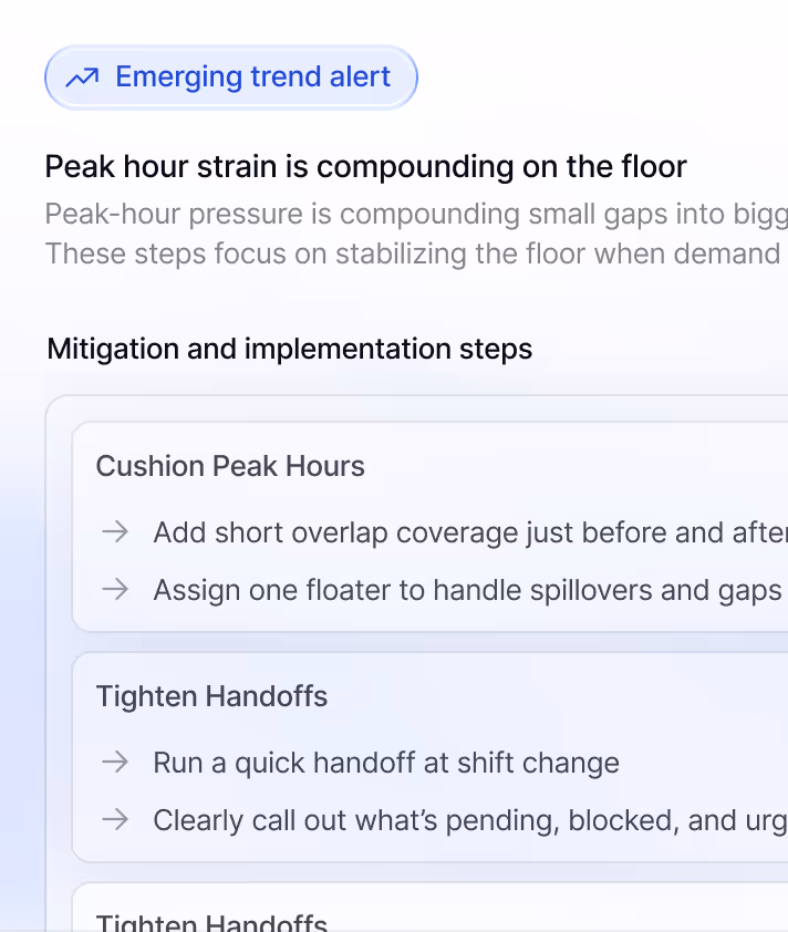 AI Recommendations & Proactive Alerts